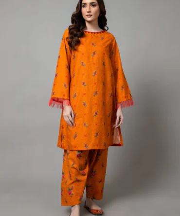 EMBROIDERED & PRINTED SLUB KHADDAR 2 PCS (UNSTTICHED)